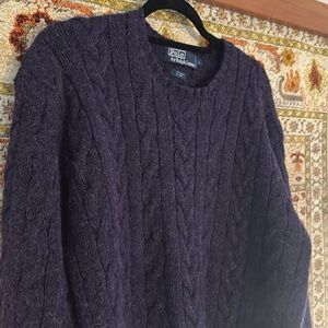 Purple Cable Knit Sweater